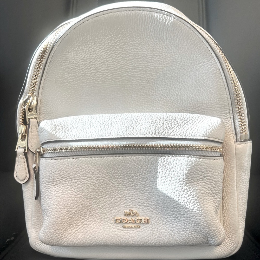 Coach Mini Backpack In Chalk White
